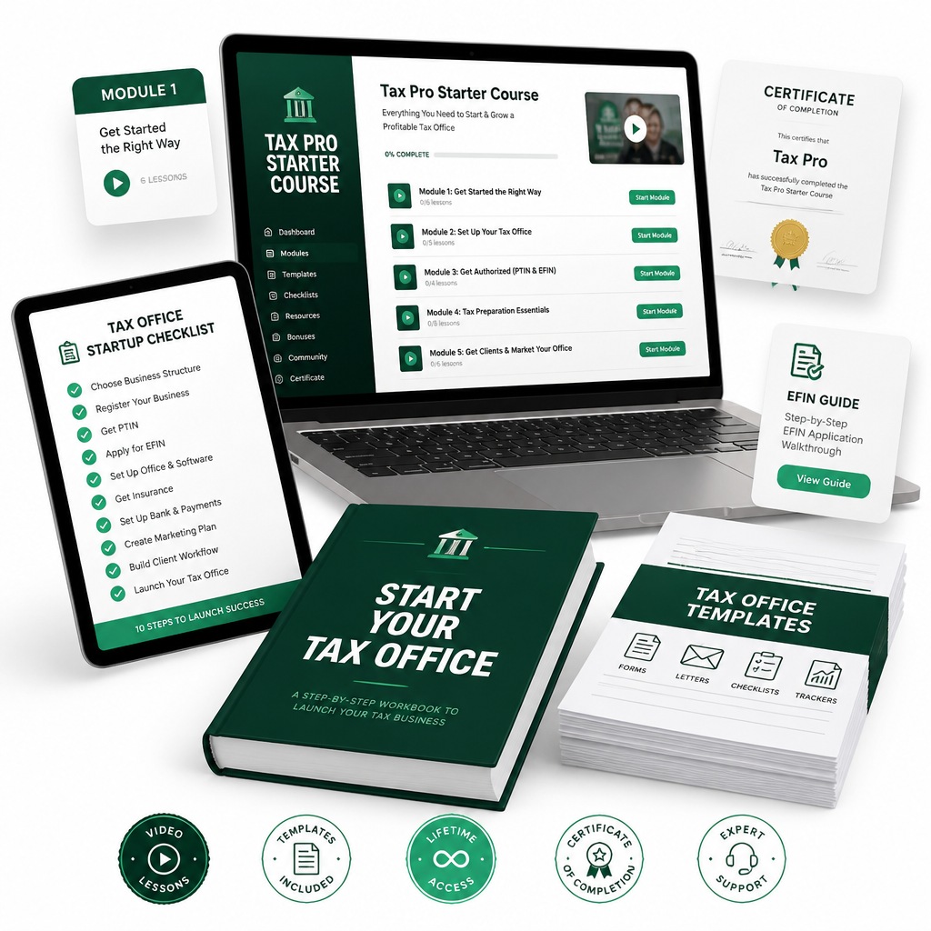 Start Your Tax Office Course bundle